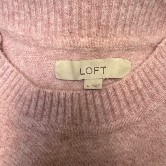 Loft Cat Mama Crew Neck Pink Sweater Size S - Picture 6 of 7